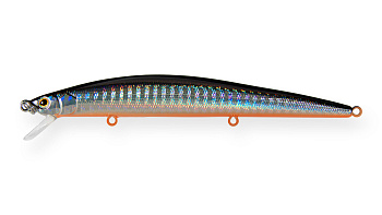 Воблер Минноу Strike Pro Slingshot Minnow 120F, 120 мм, 12,6 гр, Загл. 0,5м.-1,5м., Плавающий, цвет: A70-713 Black Silver OB, (EG-145F#A70-713)