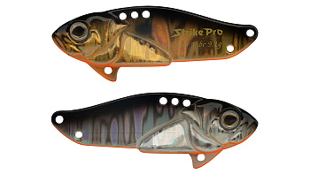 Блесна-Цикада Strike Pro Cyber Vibe 55, цвет: Double Silver/Smoked, (JG-005D#613-SBO/A70-SBO)