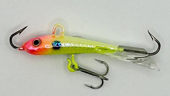 Балансир Strike Pro Strike Ice 25, цвет: A49PFLR, светящийся, хвост: прозрачный