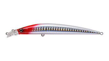 Воблер Минноу Strike Pro Top Water Minnow 110, 110 мм, 10,5 гр, Загл. 0,2м.-0,7м., Плавающий, цвет: 022PPP-713 Redhead Silver, (JL-166F#022PPP-713)