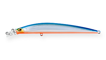 Воблер Минноу Strike Pro Top Water Minnow 110, 110 мм, 10,5 гр, Загл. 0,2м.-0,7м., Плавающий, цвет: 626E Blue Silver OB, (JL-166F#626E)