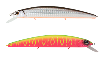 Воблер Минноу Strike Pro Montero 110SP, цвет: A70-713S/A230S Double Black Silver OB/Watermelon Mat Tiger, (EG-190C-SP#A70-713S/A230S)