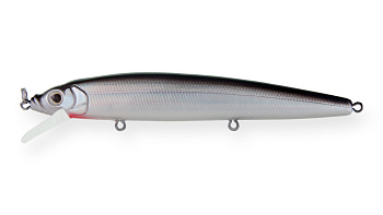 Воблер Минноу Strike Pro Alpha Minnow 115, цвет: A010-EP Black Back Silver, (EG-033F#A010-EP)