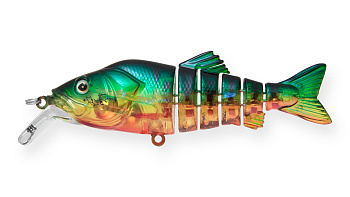 Воблер Многосоставной Strike Pro Flex Phantom 90, цвет: A102G Transparent Perch, (EG-066A#A102G)
