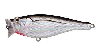 Воблер Поппер Strike Pro Sea Monster 80, цвет: A010-EP Black Back Silver, (SH-002A#A010-EP)