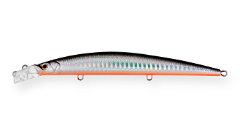 Воблер Минноу Strike Pro Top Water Minnow 130, 130 мм, 15 гр, Загл. 0,1м.-0,7м., Плавающий, цвет: A70-713 Black Silver OB, (JL-158F#A70-713)