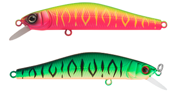 Воблер Минноу Strike Pro Inquisitor 80SP, цвет: GC01S/A230S Double Mat Tiger/Watermelon Mat Tiger, (