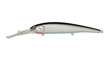 Воблер Минноу Strike Pro Hooligan Deep Diver 120, цвет: A010-EP Black Back Silver, (EG-220L#A010T-EP)