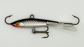 Балансир Strike Pro Super Ice 47, цвет: A010, цвет: Black Back Silver, хвост: прозрачный