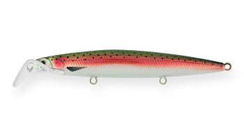 Воблер Минноу Strike Pro Scooter Minnow 110F, 110 мм, 11,8 гр, Загл. 1,5м.-2,5м., Плавающий, цвет: 71RP Trout Silver pearl, (EG-186F#71RP)