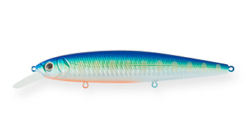 Воблер Минноу Strike Pro Bold 130SP, цвет: A150-713 UV Blue Silver OB, (EG-191-SP#A150-713)