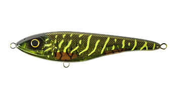 Воблер Джеркбейт Strike Pro Big Bandit Suspending, цвет: C755G-UV Green Motoroil Pike UV, (EG-078SP#