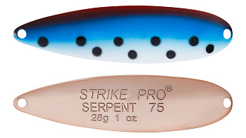 Блесна колеблющаяся Strike Pro Serpent Treble 75H, 75 мм, 28 гр, Тройник, (ST-010B2#A104-KP)