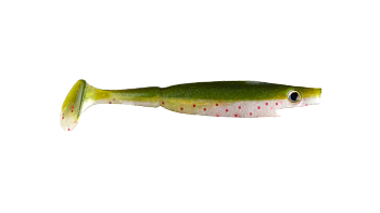 Силиконовая приманка Strike Pro Piglet Shad 10, цвет: Arkansas Shiner, (уп./6шт.), (SP-172E#104)