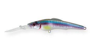 Воблер Минноу Strike Pro Challenger X Deep Diver 87L, цвет: A210-SBO-RP Rainbow Ghost Wakasagi, (EG-