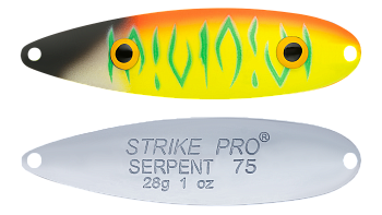 Блесна колеблющаяся Strike Pro Dragon Double 80M, цвет: A242S Sunrise Mat Tiger, (ST-07FD#A242S-CP)