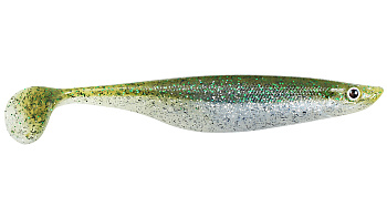 Силиконовая приманка Strike Pro Tumbler Shad 17, цвет: Green Flash, (уп./4шт.), (SPT-17#003)