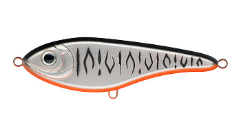 Воблер Джеркбейт Strike Pro Buster Jerk II Shallow Runner, цвет: A243ES Grey Shadow Mat Tiger, (EG-0