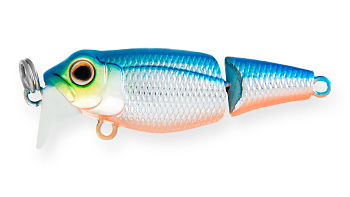 Воблер Составной Strike Pro Pygmy Jointed 40, цвет: 626E Blue Silver OB, (EG-073J#626E)
