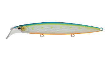 Воблер Минноу Strike Pro Scooter Minnow 110F, 110 мм, 11,8 гр, Загл. 1,5м.-2,5м., Плавающий, цвет: S056C Blue Mat Transparent Milk, (EG-186F#S056C)