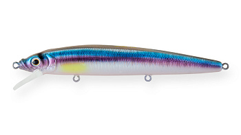 Воблер Минноу Strike Pro Alpha Minnow 115, цвет: A210-SBO-RP Rainbow Ghost Wakasagi, (EG-033F#A210-S