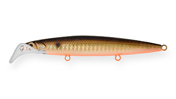 Воблер Минноу Strike Pro Scooter Minnow 110F, 110 мм, 11,8 гр, Загл. 1,5м.-2,5м., Плавающий, цвет: 613-713 Black Back Smoked OB, (EG-186F#613-713)