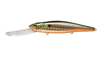 Воблер Минноу Strike Pro Deep Jer-O Minnow 130, цвет: 613-713 Black Back Smoked OB, (EG-054F#613-713)