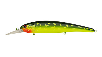 Воблер Минноу Strike Pro Hooligan Shallow 120SP, цвет: AC202F Hot Pike, (EG-220SP#AC202F)