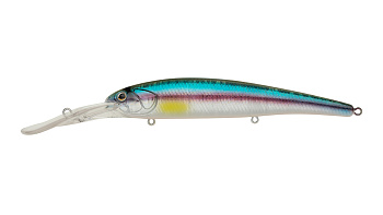 Воблер Минноу Strike Pro Hooligan Deep Diver 120, цвет: A210-SBO-RP Rainbow Ghost Wakasagi, (EG-220L
