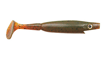 Силиконовая приманка Strike Pro Piglet Shad 8.5, цвет: Motor Oil Pepper, (уп./8шт.), (SP-172F#C017)