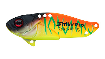 Блесна-Цикада Strike Pro Cyber Vibe 40, 40 мм, 6,6 гр, цвет: Sunrise Mat Tiger, (JG-005B#A242S)