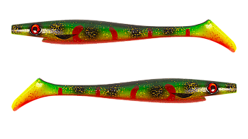 Силиконовая приманка Strike Pro Pig Shad Jr, цвет: Psycho Spotted Bullhead, (уп./2шт.), (SP-172C#133