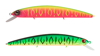 Воблер Минноу Strike Pro Montero 130SP, цвет: GC01S/A230S Double Mat Tiger/Watermelon Mat Tiger, (EG