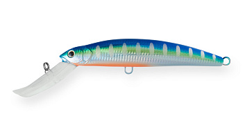 Воблер Минноу Strike Pro Musky Monster Deep 160CL, 160 мм, 55,7 гр, Загл. 8,0м.-10,0м., Плавающий, цвет: A150-713 UV Blue Silver OB, (MG-006CL#A150-713)