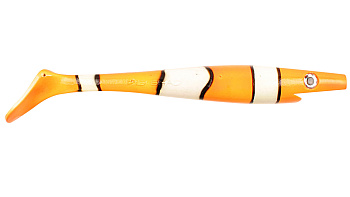 Силиконовая приманка Strike Pro Pig Shad, цвет: Clownfish, (SP-172A#C130)