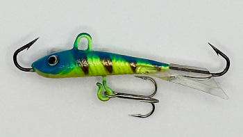 Балансир Strike Pro Strike Ice 25, цвет: A47FL, цвет: Glowing Blue Lemon, светящийся, хвост: прозрачный