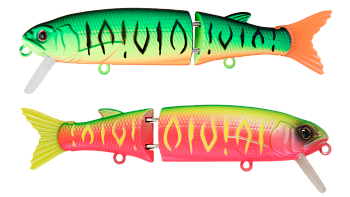 Воблер Составной Strike Pro Glider 105, цвет: GC01S/A230S Double Mat Tiger/Watermelon Mat Tiger, (EG