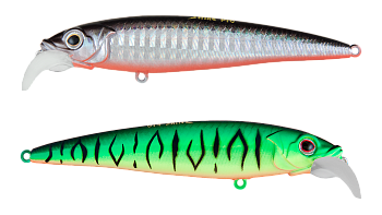 Воблер Минноу Strike Pro Beakster 130, цвет: GC01S/A70-713S Double Black Silver OB/Mat Tiger, (EG-12
