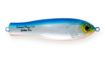 Блесна колеблющаяся Strike Pro Salmon Profy 115, цвет: 626E Blue Silver OB, (PST-03A#626E/626E)