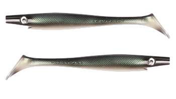 Силиконовая приманка Strike Pro Pig Shad Tournament, цвет: Baltic Herring, (уп./2шт.), (SP-172M#142)