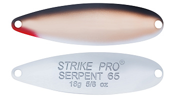 Блесна колеблющаяся Strike Pro Serpent Treble 65H, 65 мм, 18 гр, Тройник, (ST-010A1#A010KPE-CP)