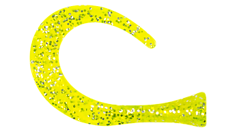 Хвост силиконовый для Strike Pro Guppie Downsize., цвет: Chartreuse Glitter Шартрез 3 твистера
