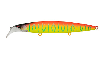 Воблер Минноу Strike Pro Scooter Minnow 110F, 110 мм, 11,8 гр, Загл. 1,5м.-2,5м., Плавающий, цвет: A242S Sunrise Mat Tiger, (EG-186F#A242S)