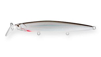 Воблер Минноу Strike Pro Scooter Minnow 110F, 110 мм, 11,8 гр, Загл. 1,5м.-2,5м., Плавающий, цвет: A010-EP Black Back Silver, (EG-186F#A010-EP)