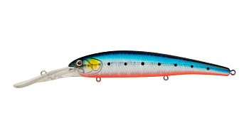 Воблер Минноу Strike Pro Hooligan Deep Diver 120, цвет: A234-SBO-LU Blue Back Silver OB Fluo, (EG-22