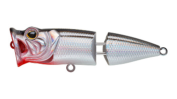 Воблер Поппер составной Strike Pro Pike Pop Joint 95, цвет: A010-EP Black Back Silver, (SH-002DJ#A01