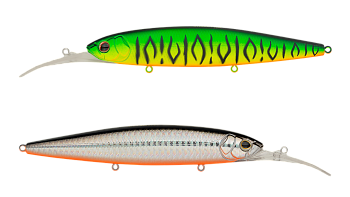 Воблер Минноу Strike Pro Bold Deep Diver 130SP, цвет: GC01S/A70-713 Double Black Silver OB/Mat Tiger