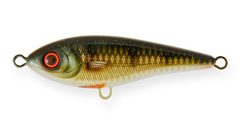 Воблер Джеркбейт Strike Pro Buster Swim, 130 мм, 65 гр,  Медленно тонущий, цвет: C382F Golden Perch, WOLF COLOR, (EG-228#C382F)