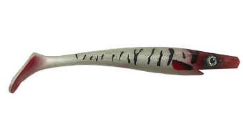 Силиконовая приманка Strike Pro Pig Shad, цвет: Milk Redhead, (SP-172A#022PF)