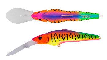Воблер Минноу Strike Pro Challenger X Deep Diver 110L, цвет: A244S Parrot Mat Tiger, (EG-076DXL-F#A2